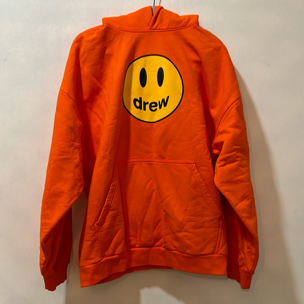 DREW HOUSE MASCOT HODDIE UNISEX SIZE XL ORANGE OVERSIZED PULLOVER NEW - Picture 1 of 10